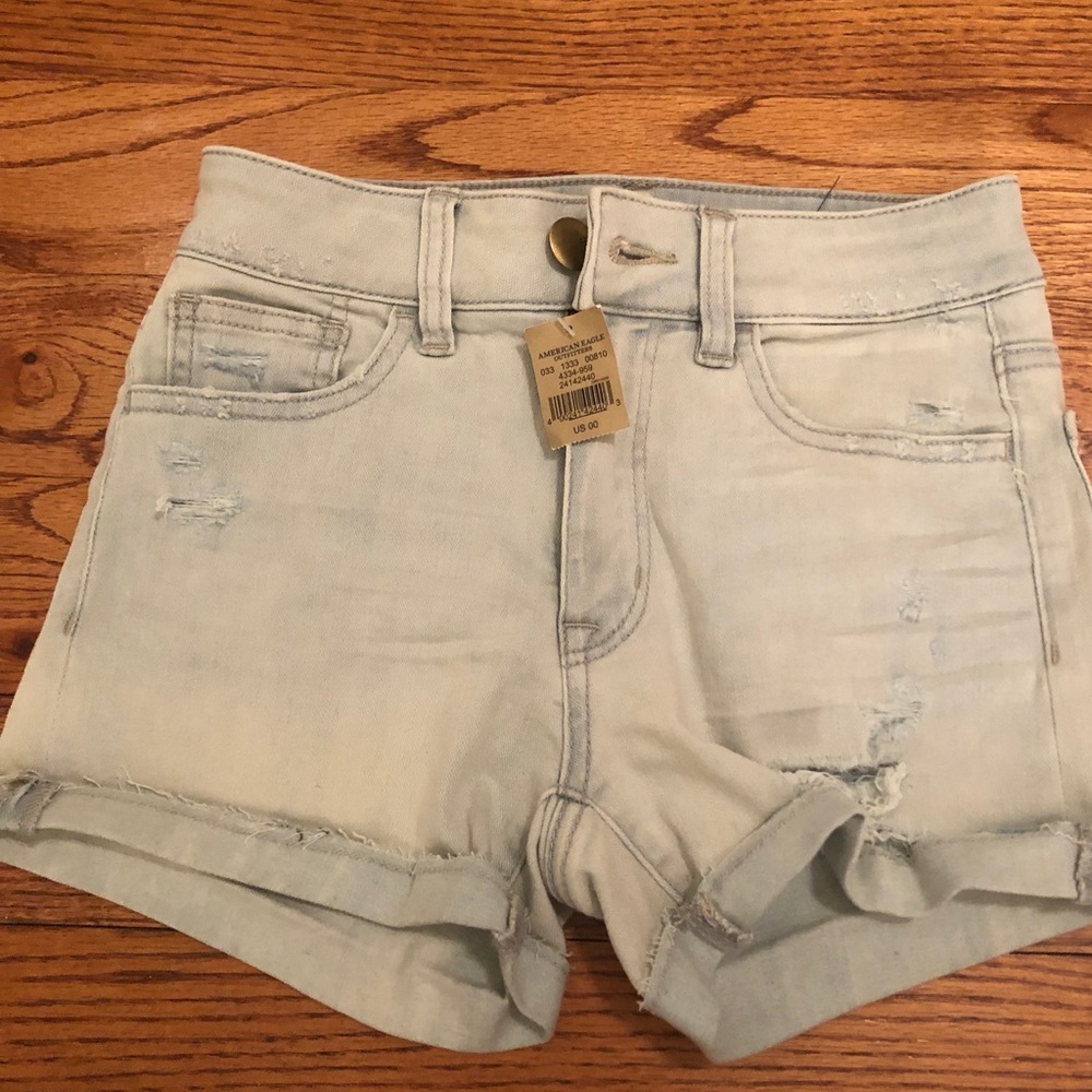 Light jean American eagle shorts!